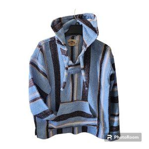 Vintage 90's Earth Ragz Baja Drug Rug Hoodie Hippie Pullover Boho Mens XXL 2XL